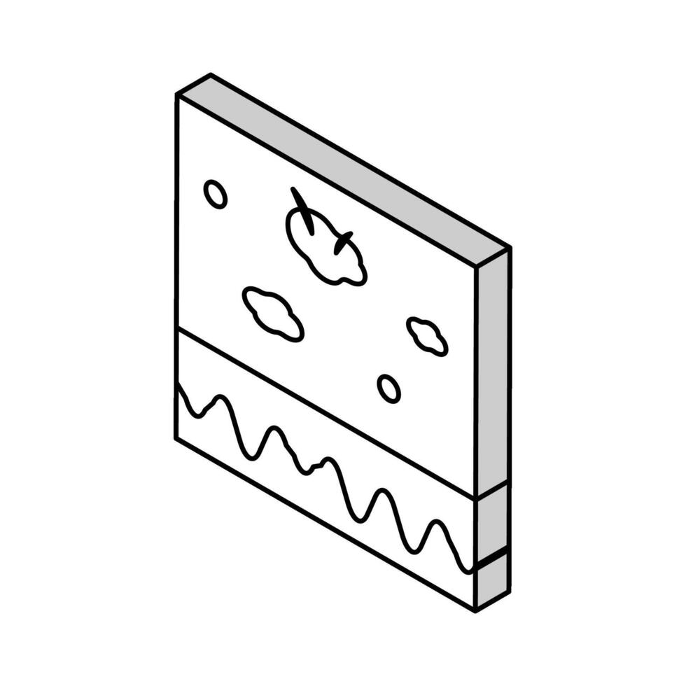 mol hud isometrisk ikon vektor illustration