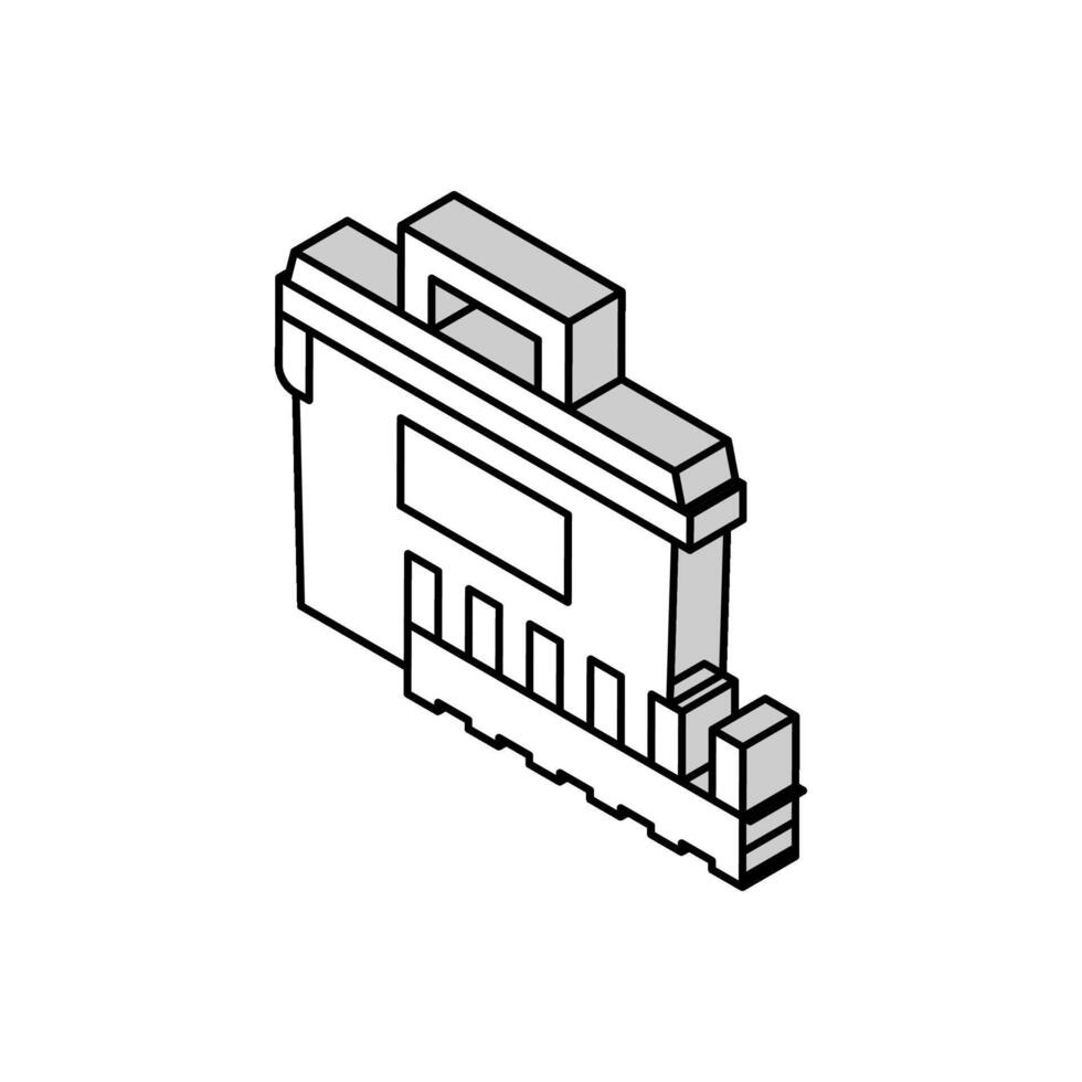 Munition Box isometrisch Symbol Vektor Illustration