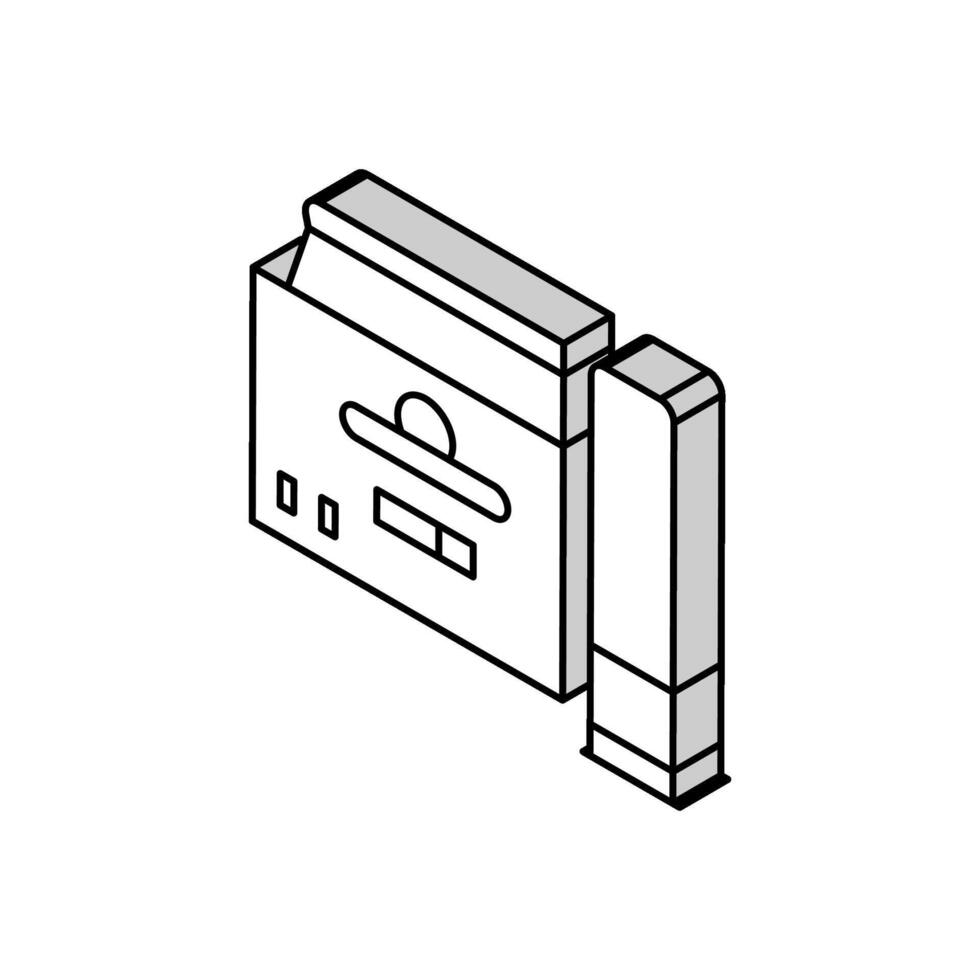 Schrotpatrone Munition isometrisch Symbol Vektor Illustration