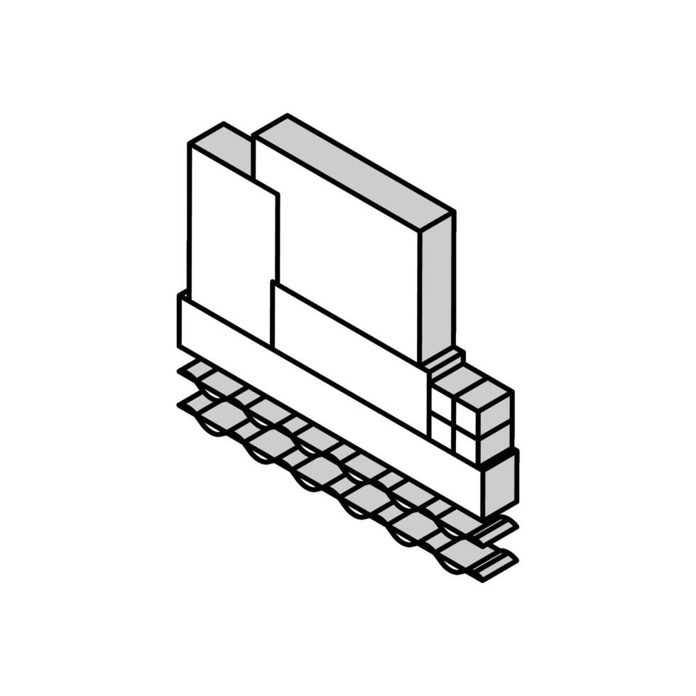 Stadt Hafen isometrisch Symbol Vektor Illustration