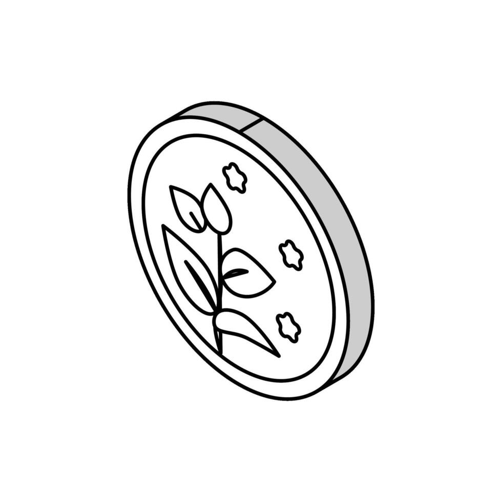 ört- naturlig kosmetisk isometrisk ikon vektor illustration