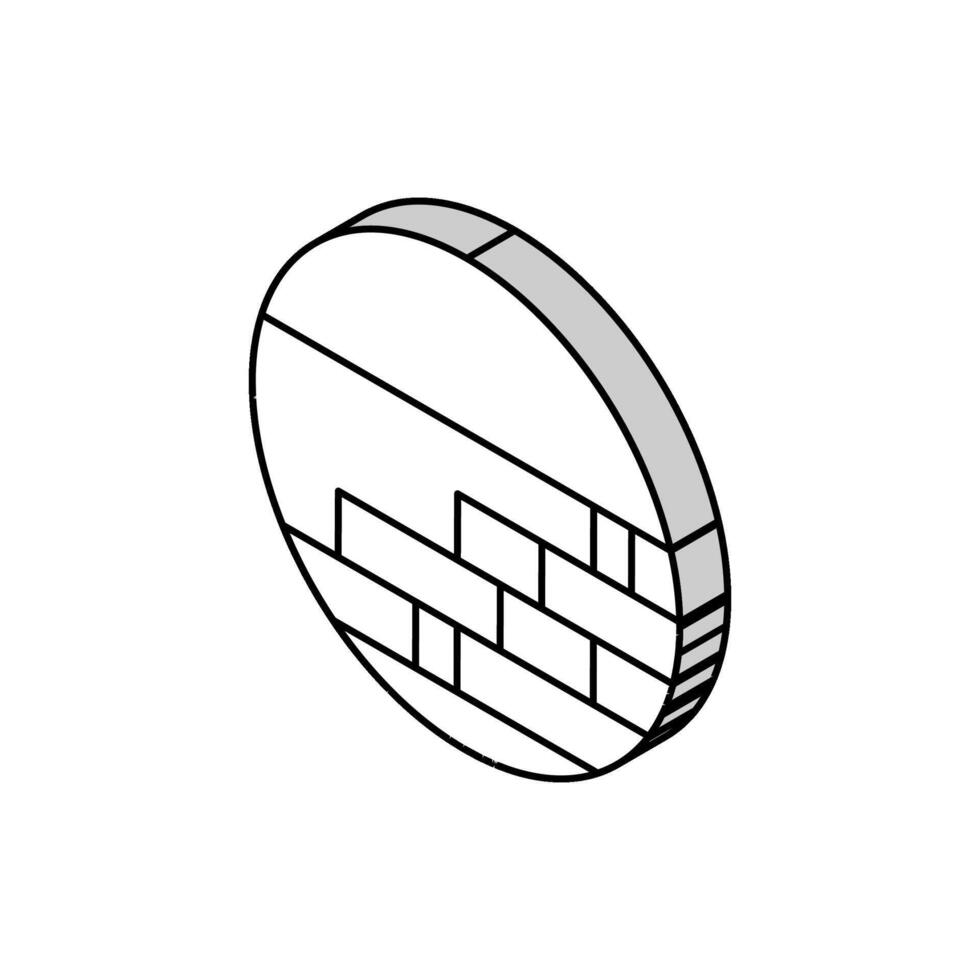 Hartholz Fußboden nacharbeiten isometrisch Symbol Vektor Illustration