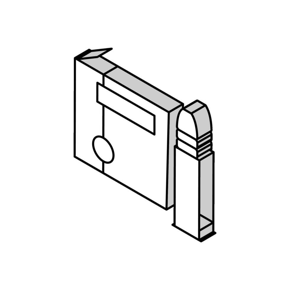kanteld ammunition isometrisk ikon vektor illustration
