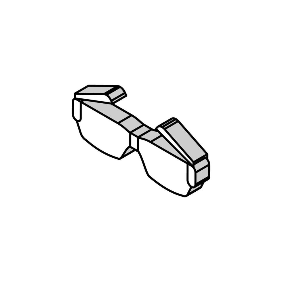 Computer Brille isometrisch Symbol Vektor Illustration