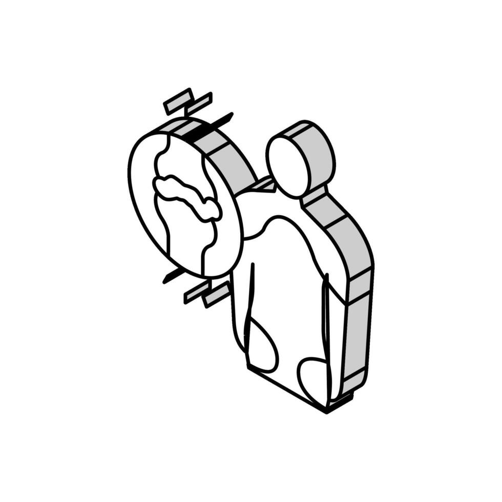 Polymyalgie Rheuma isometrisch Symbol Vektor Illustration