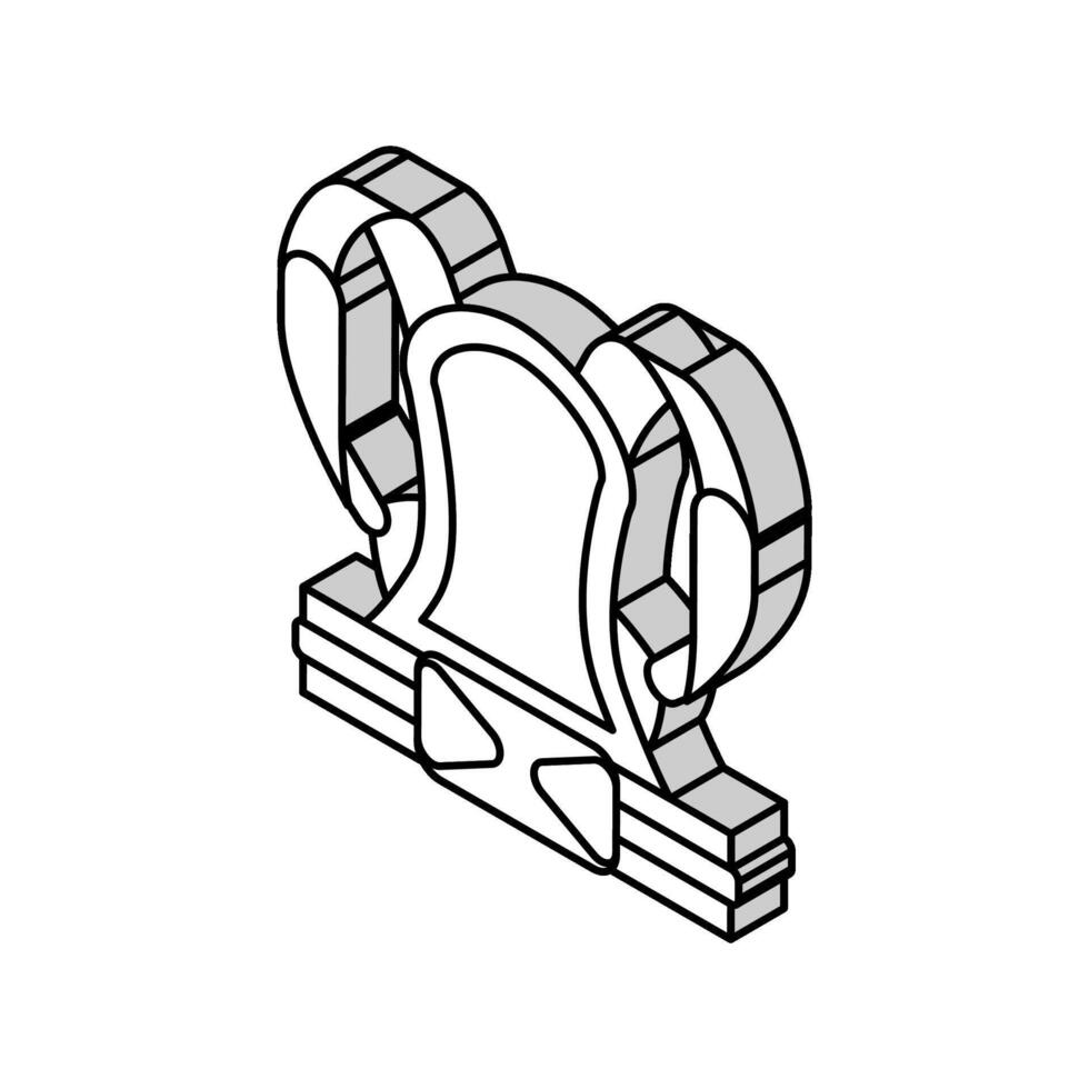 Haltung Gürtel isometrisch Symbol Vektor Illustration