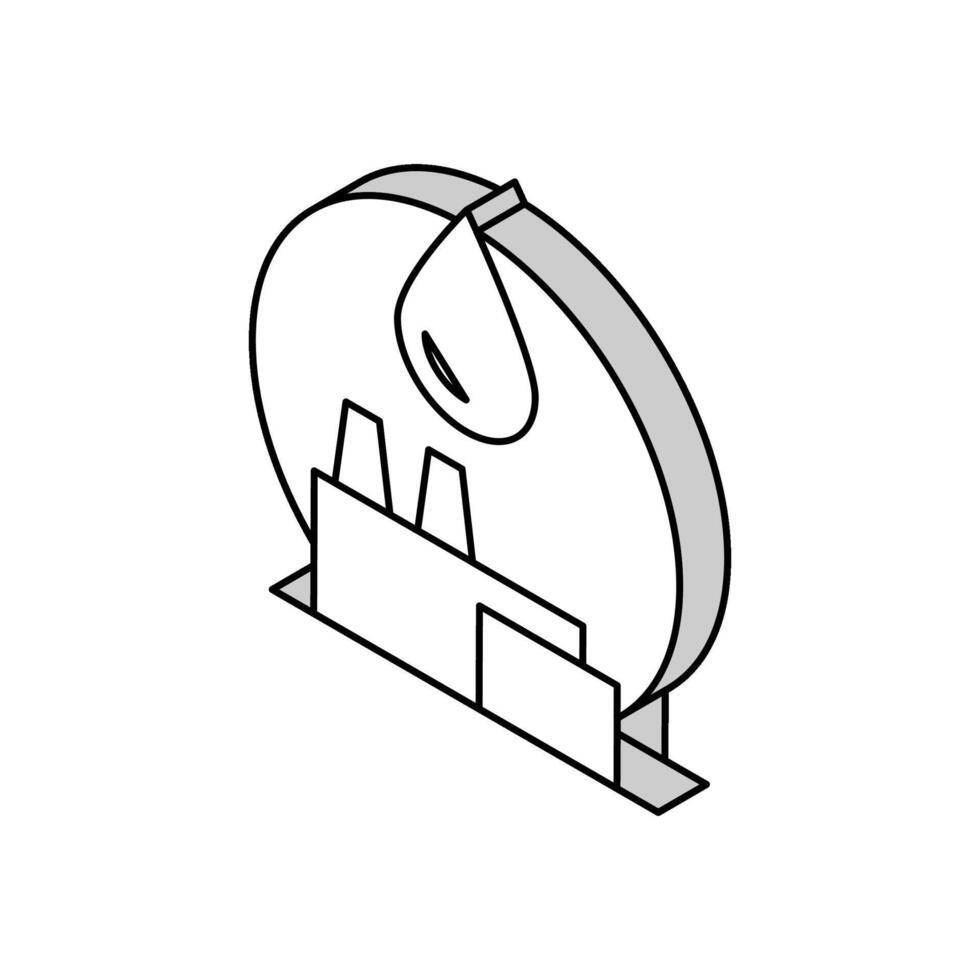 Petrochemie industriell chemisch Fabrik isometrisch Symbol Vektor Illustration