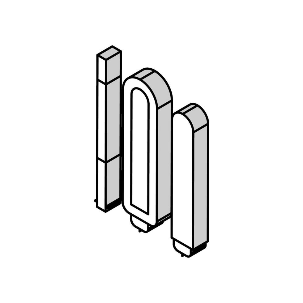 Mopp Reinigung Zubehörteil zum Waschen Fußboden isometrisch Symbol Vektor Illustration