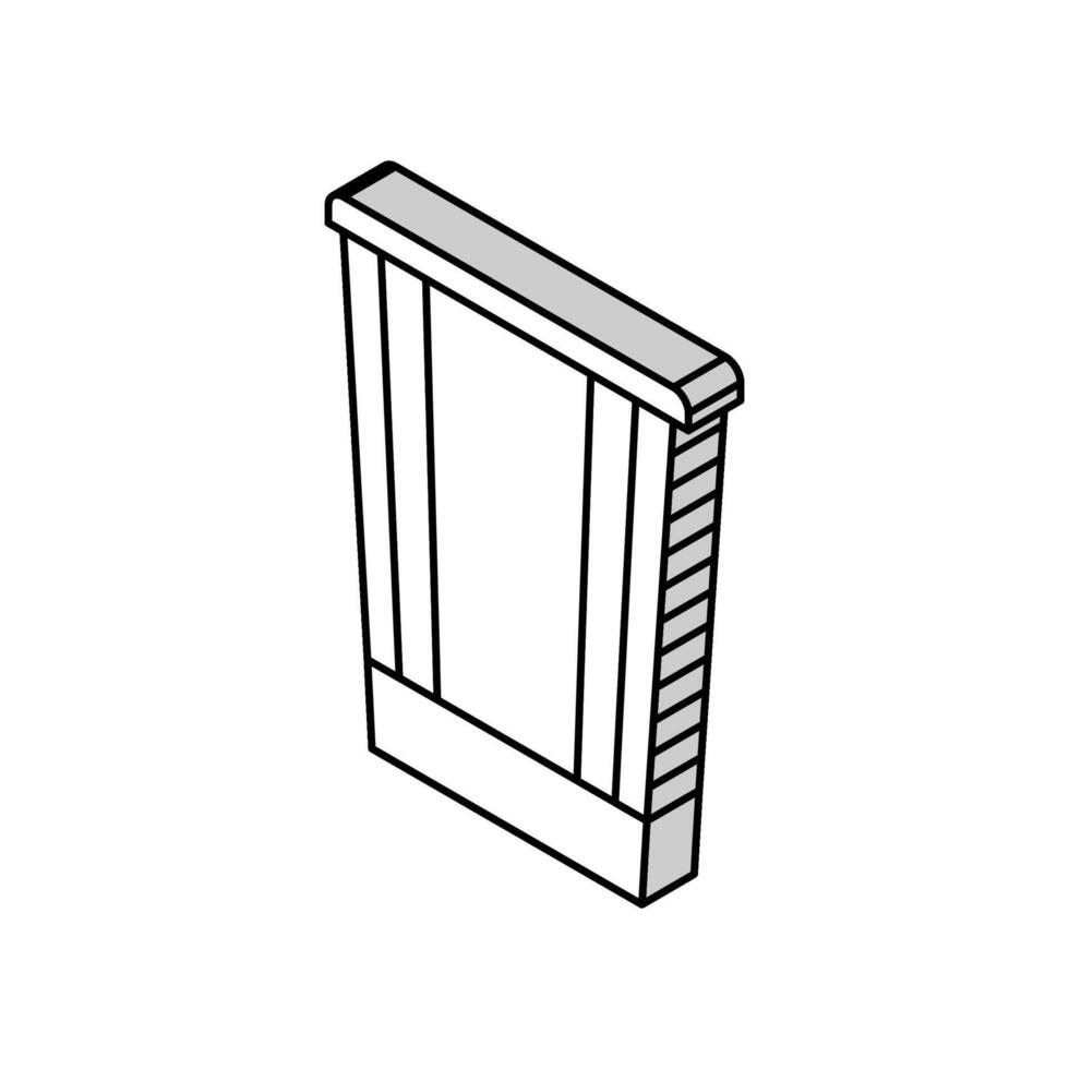 maska papperskorg skräp isometrisk ikon vektor illustration