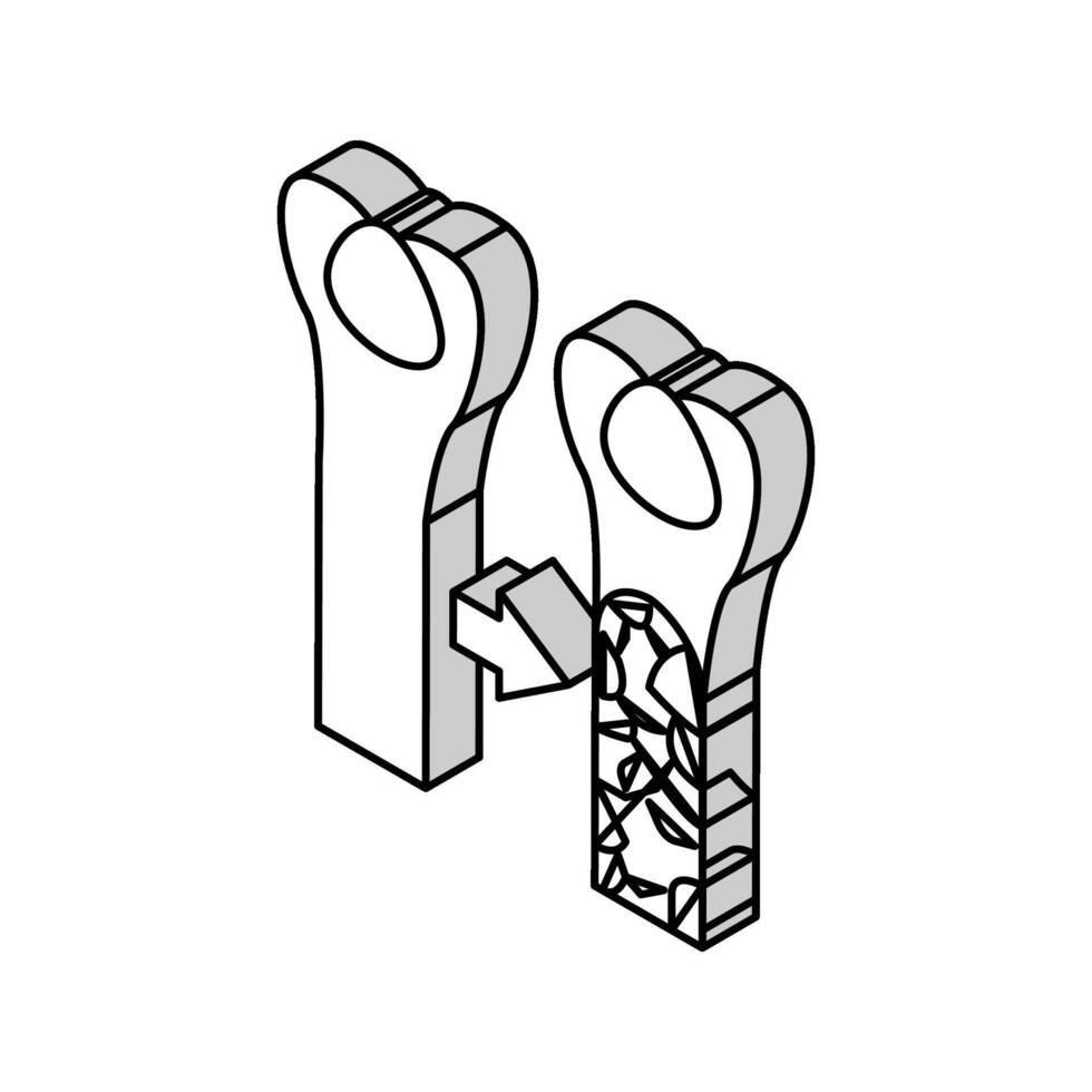 osteoporos ben sjukdom isometrisk ikon vektor illustration