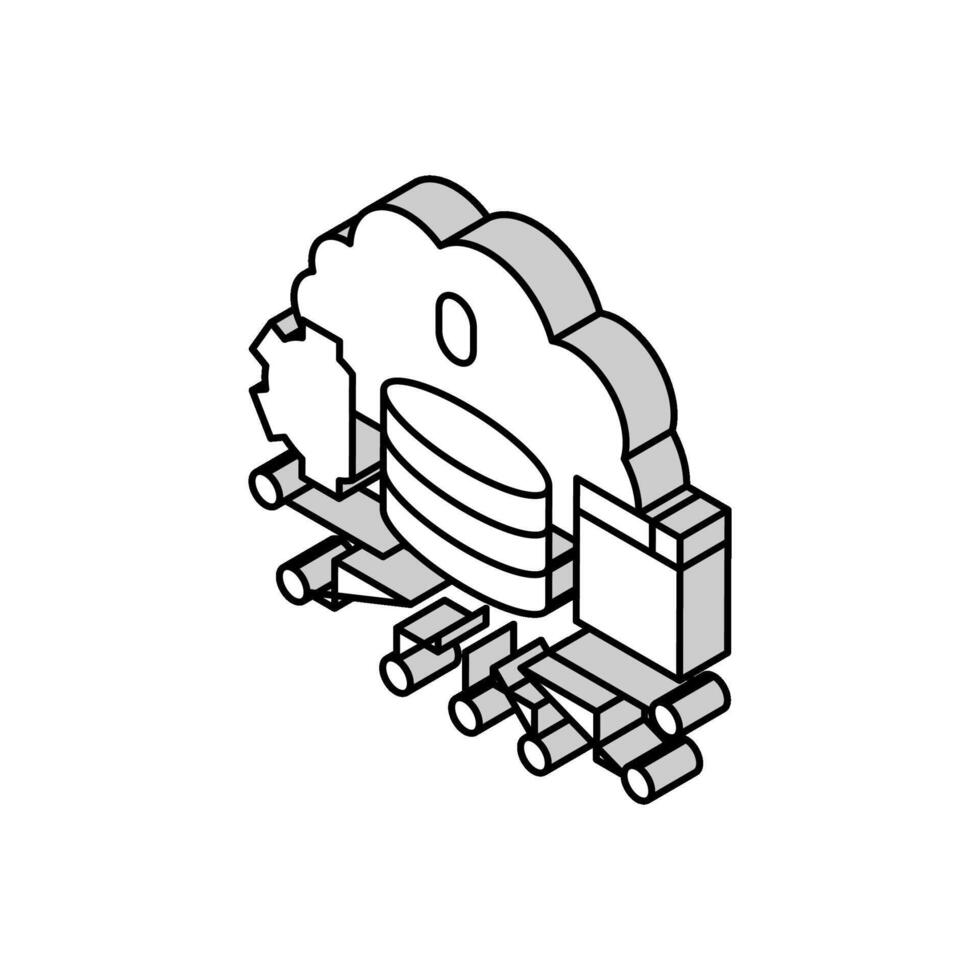 iot elektronisch Technologie isometrisch Symbol Vektor Illustration