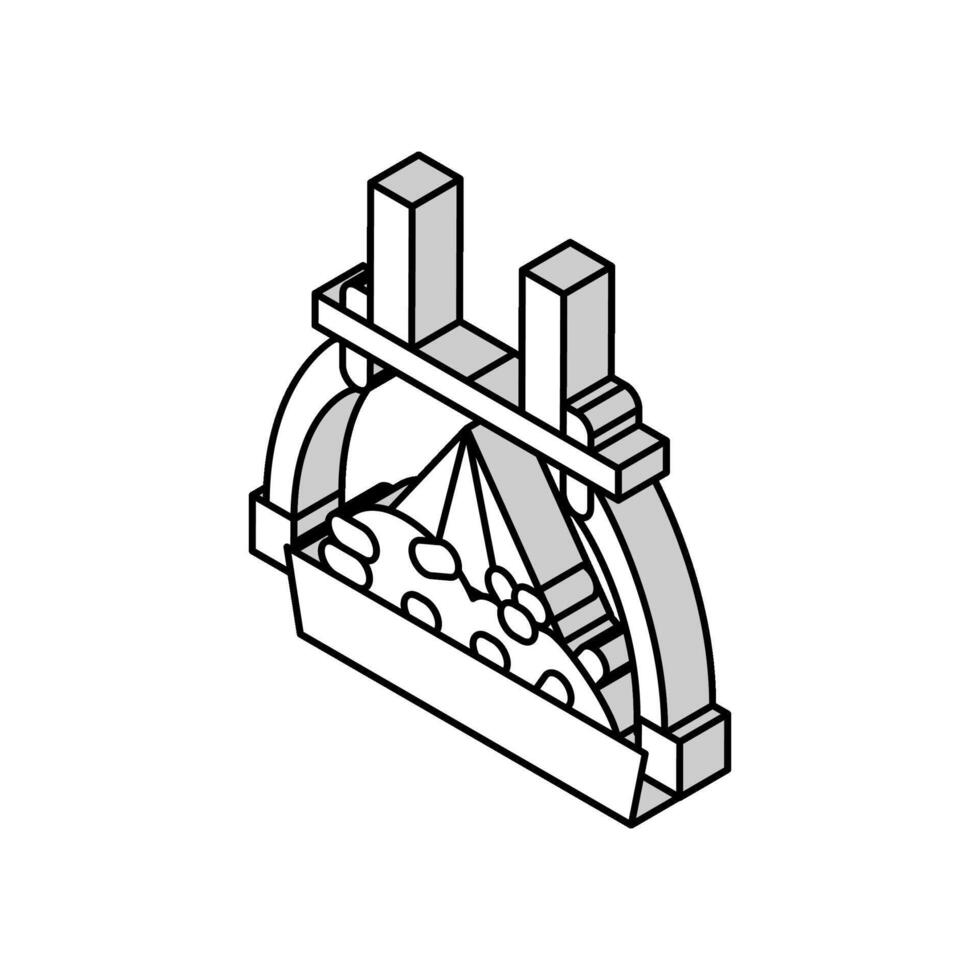 silke rullning isometrisk ikon vektor illustration