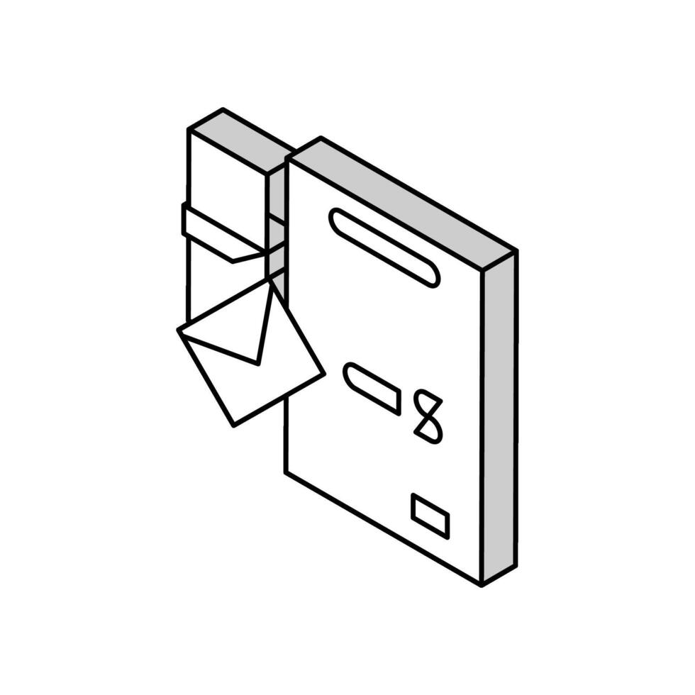 Zahlung zum Bedienung isometrisch Symbol Vektor Illustration