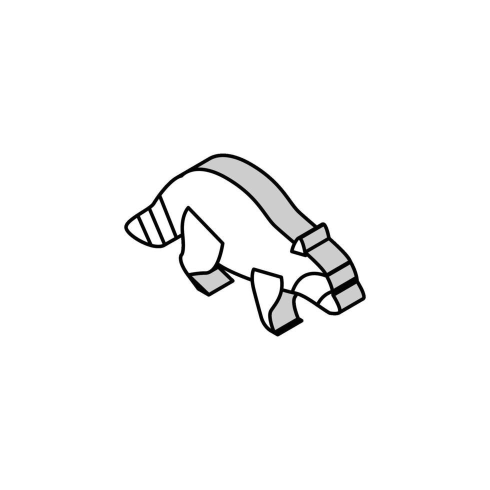 Waschbär wild Tier isometrisch Symbol Vektor Illustration
