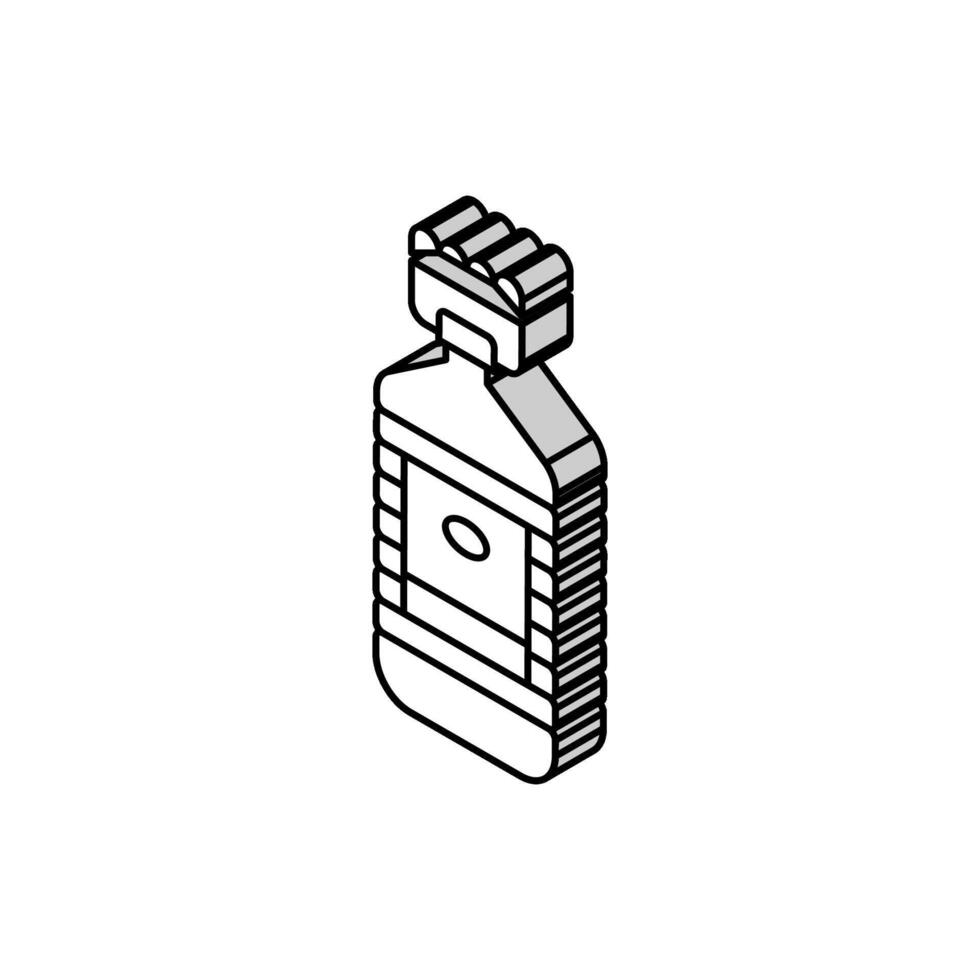 Wasser Flasche isometrisch Symbol Vektor Illustration