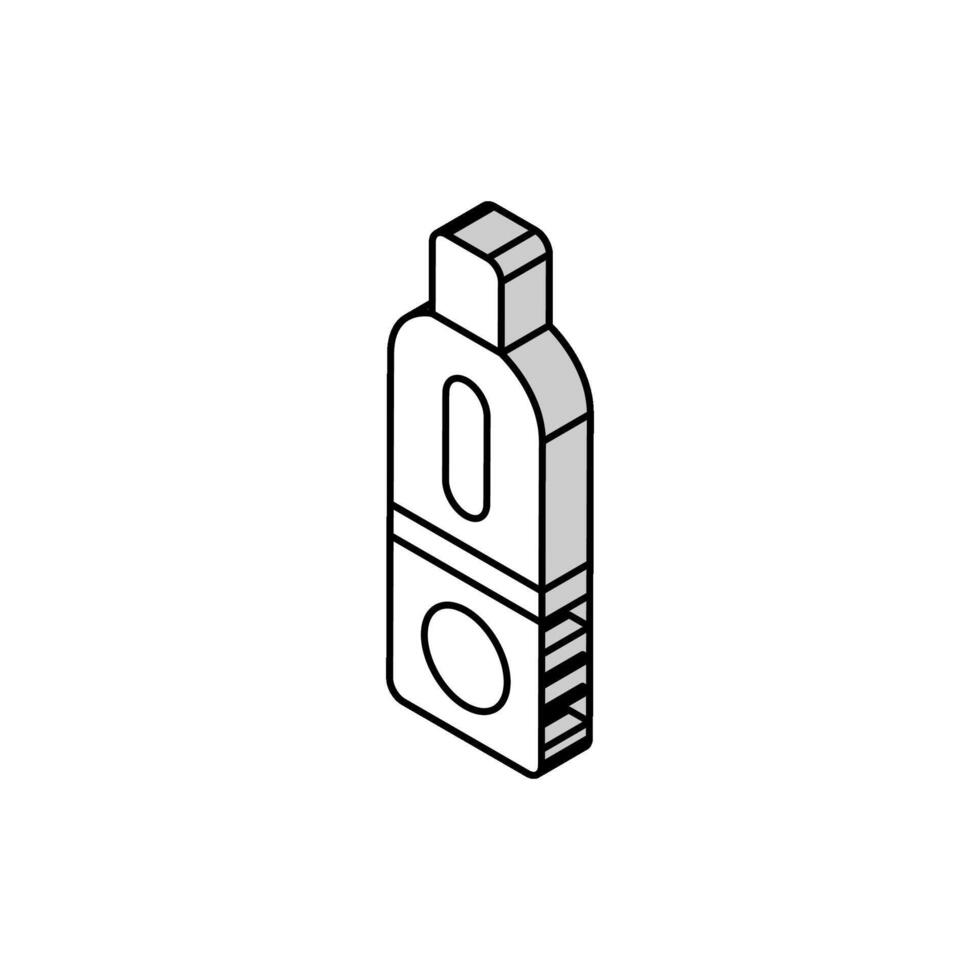 solbränna spray för kropp flaska isometrisk ikon vektor illustration