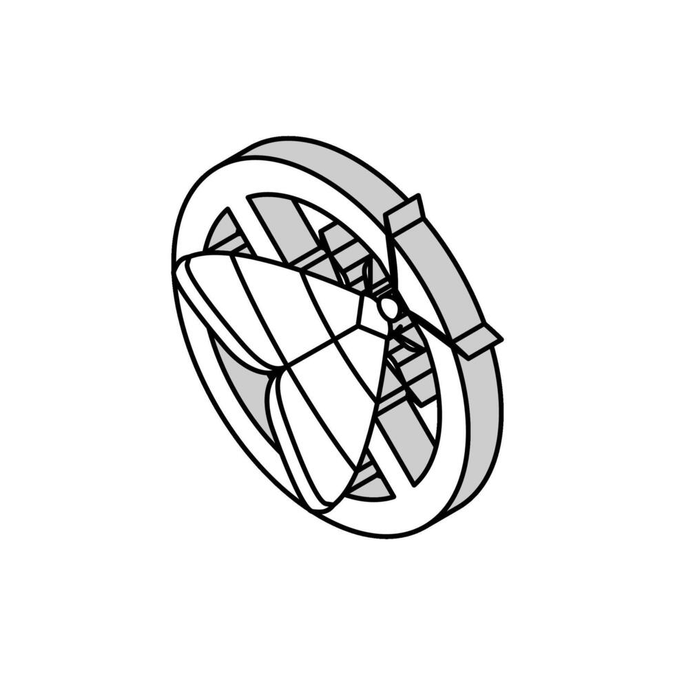 Motte Steuerung isometrisch Symbol Vektor Illustration