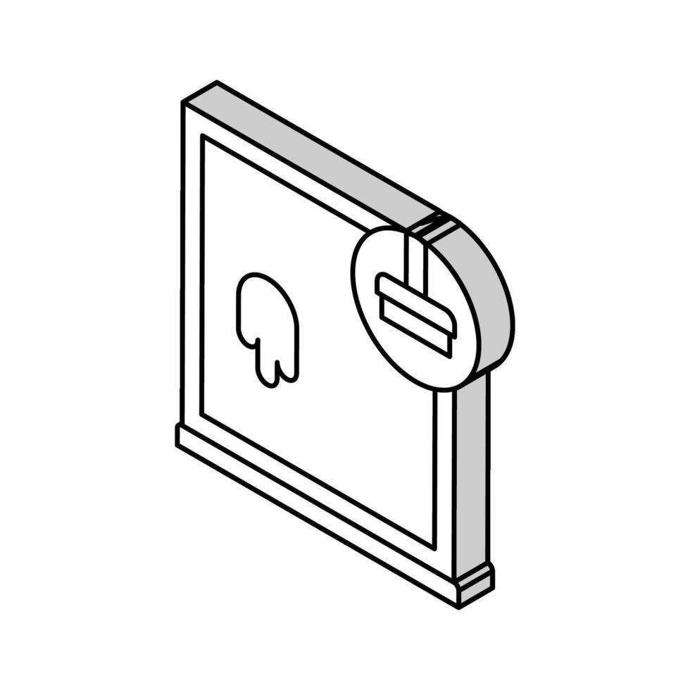 Fenster Reinigung isometrisch Symbol Vektor Illustration