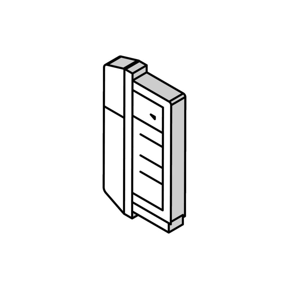 Kühlschrank elektronisch Kühlung Ausrüstung isometrisch Symbol Vektor Illustration
