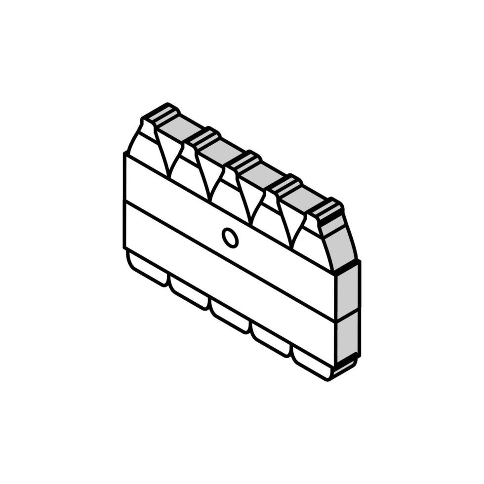 vatten flaskor packa isometrisk ikon vektor illustration