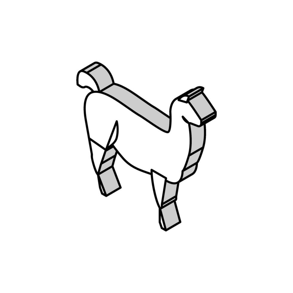 Lama wild Tier isometrisch Symbol Vektor Illustration