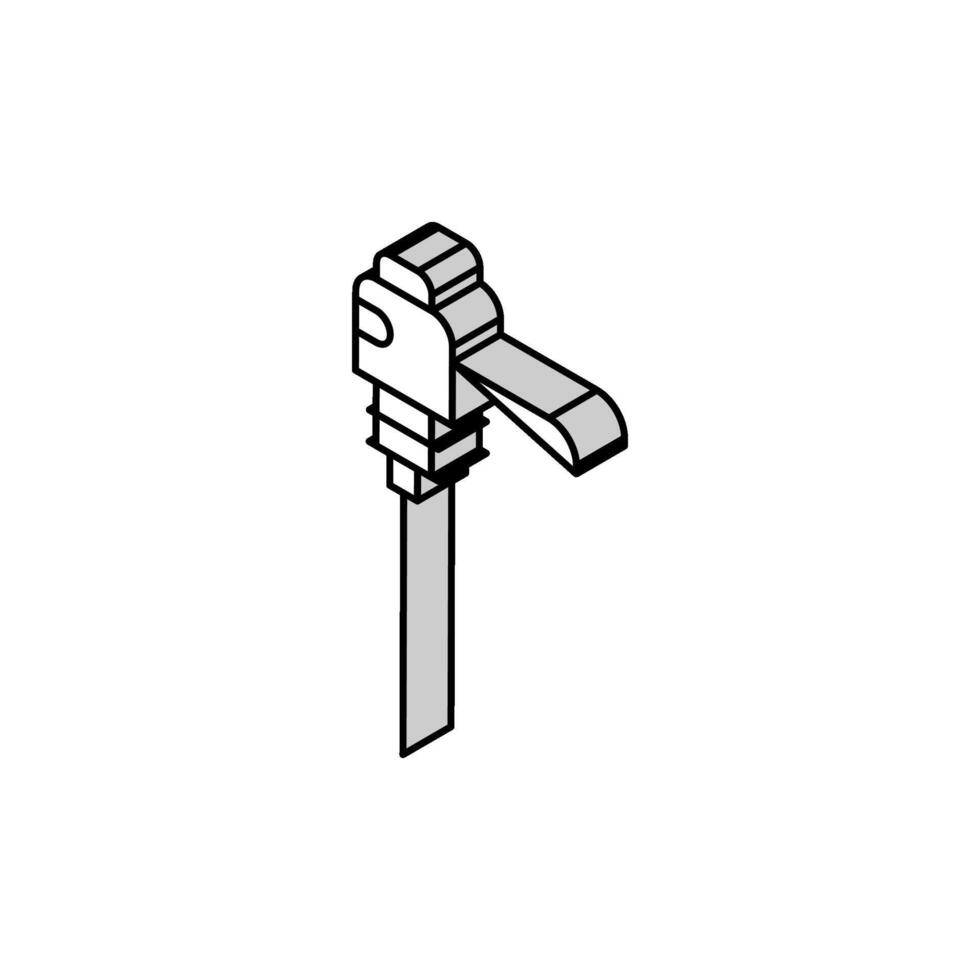 pump för vatten isometrisk ikon vektor illustration