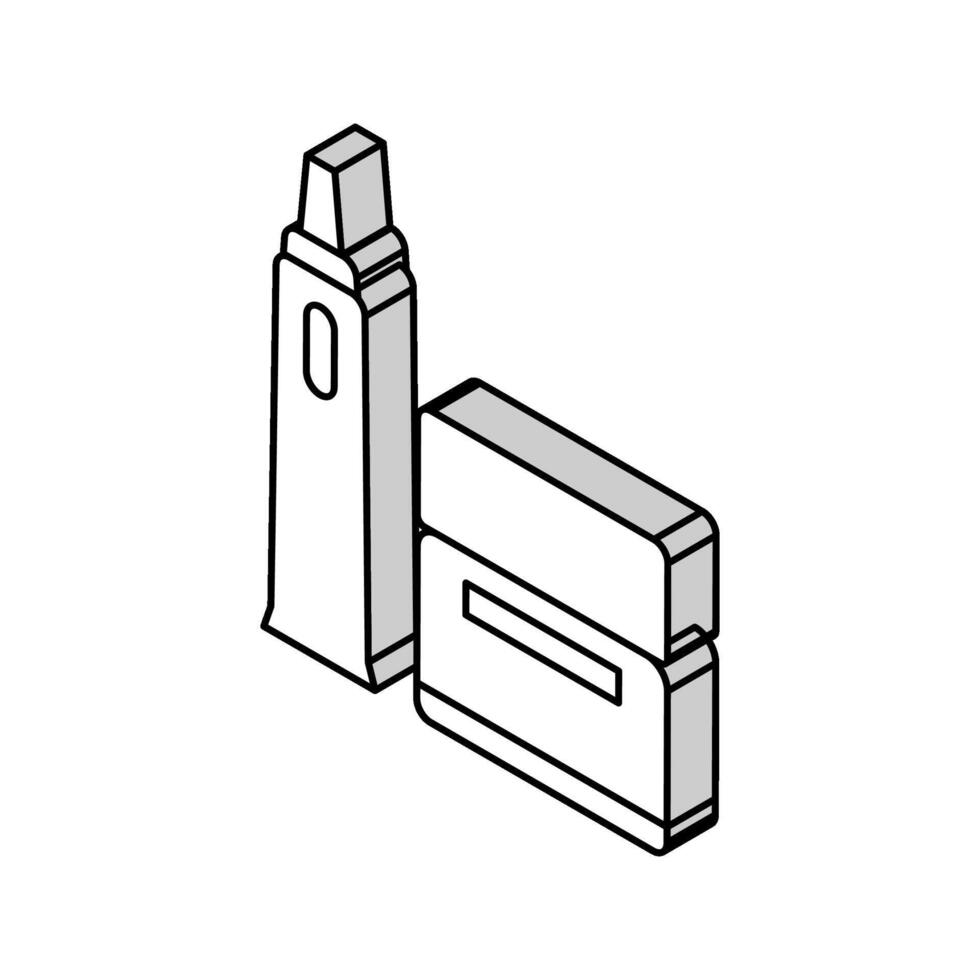 mattande grädde isometrisk ikon vektor illustration