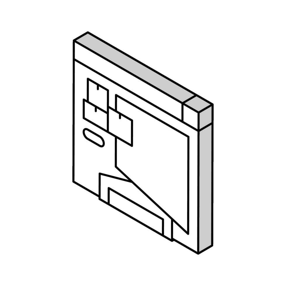 Inventar Wert Bericht isometrisch Symbol Vektor Illustration