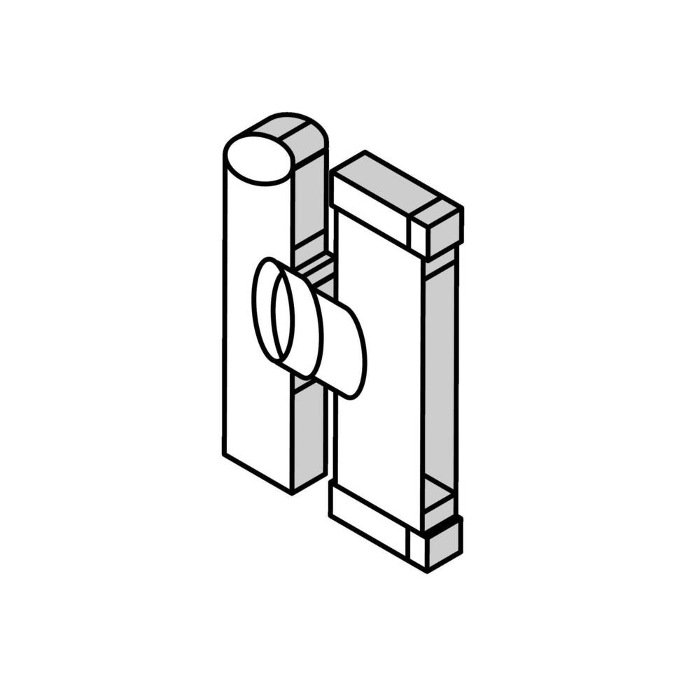 PVC plast isometrisk ikon vektor illustration