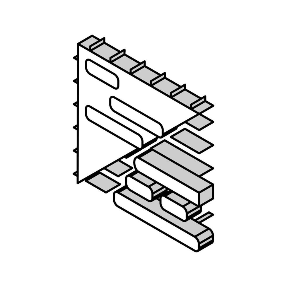 gantt Diagram isometrisk ikon vektor illustration