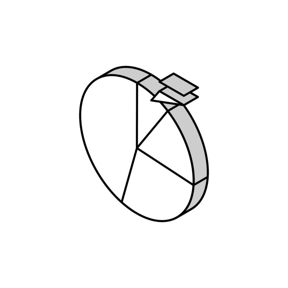 Kuchen Diagramm isometrisch Symbol Vektor Illustration