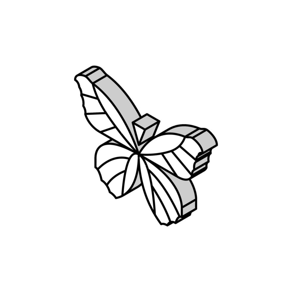 Schmetterling Insekt isometrisch Symbol Vektor Illustration