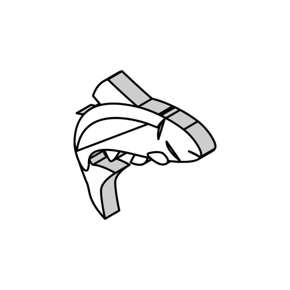 Lachs Fisch isometrisch Symbol Vektor Illustration