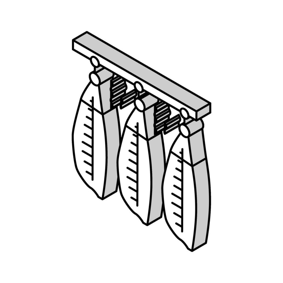 rökt lax isometrisk ikon vektor illustration