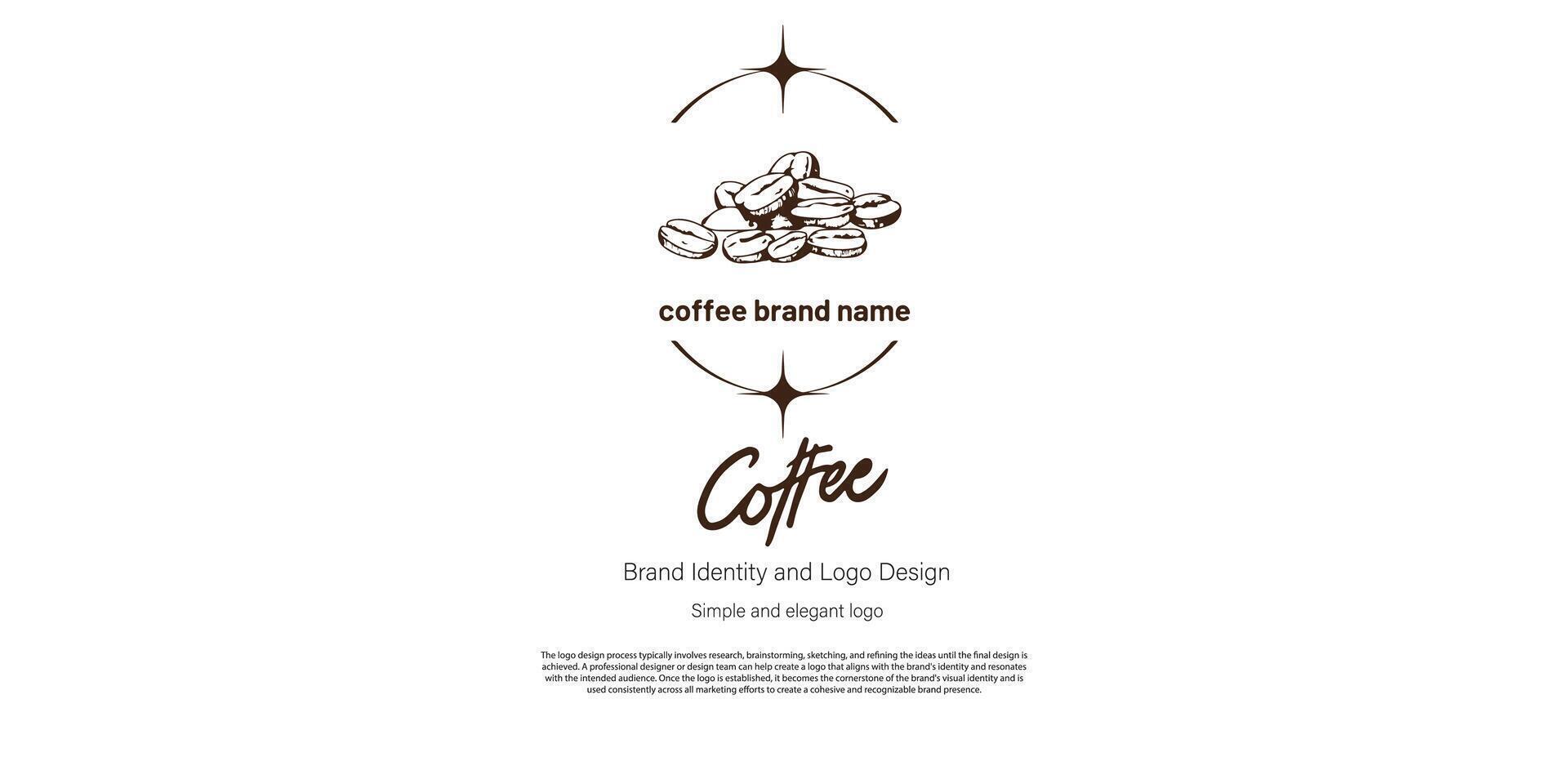 Kaffee Geschäft und Essen Logo Design zum Logo Designer oder Netz Entwickler vektor