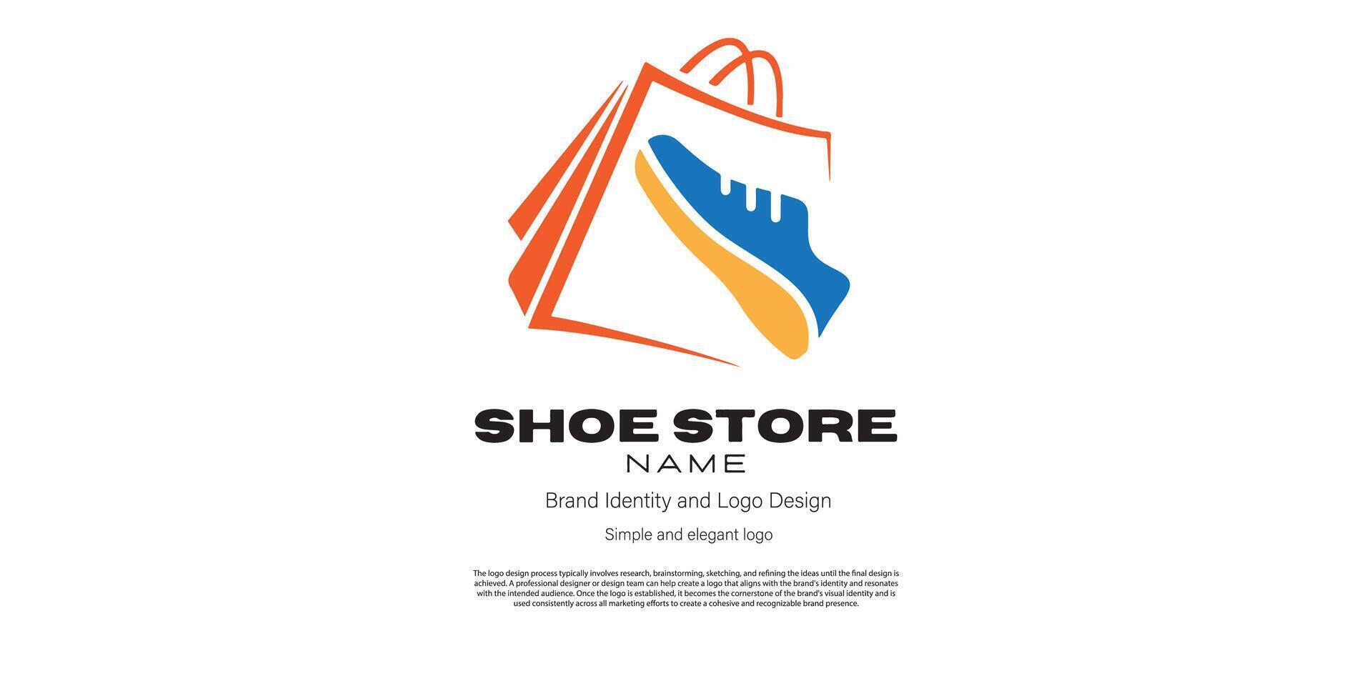 Schuh Geschäft Logo Design zum e Handel oder Logo Designer vektor