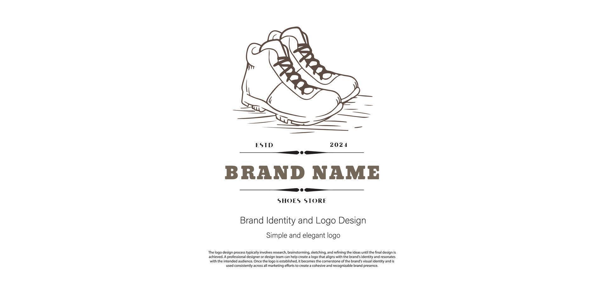 Schuh Geschäft Logo Design zum e Handel oder Logo Designer vektor