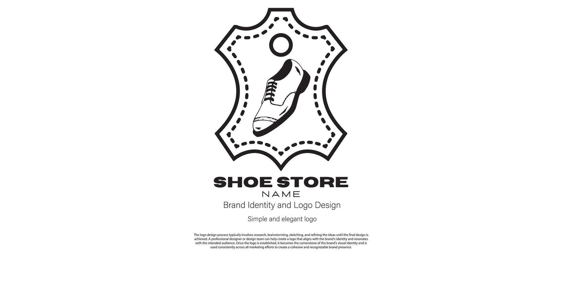 Schuh Geschäft Logo Design zum e Handel oder Logo Designer vektor