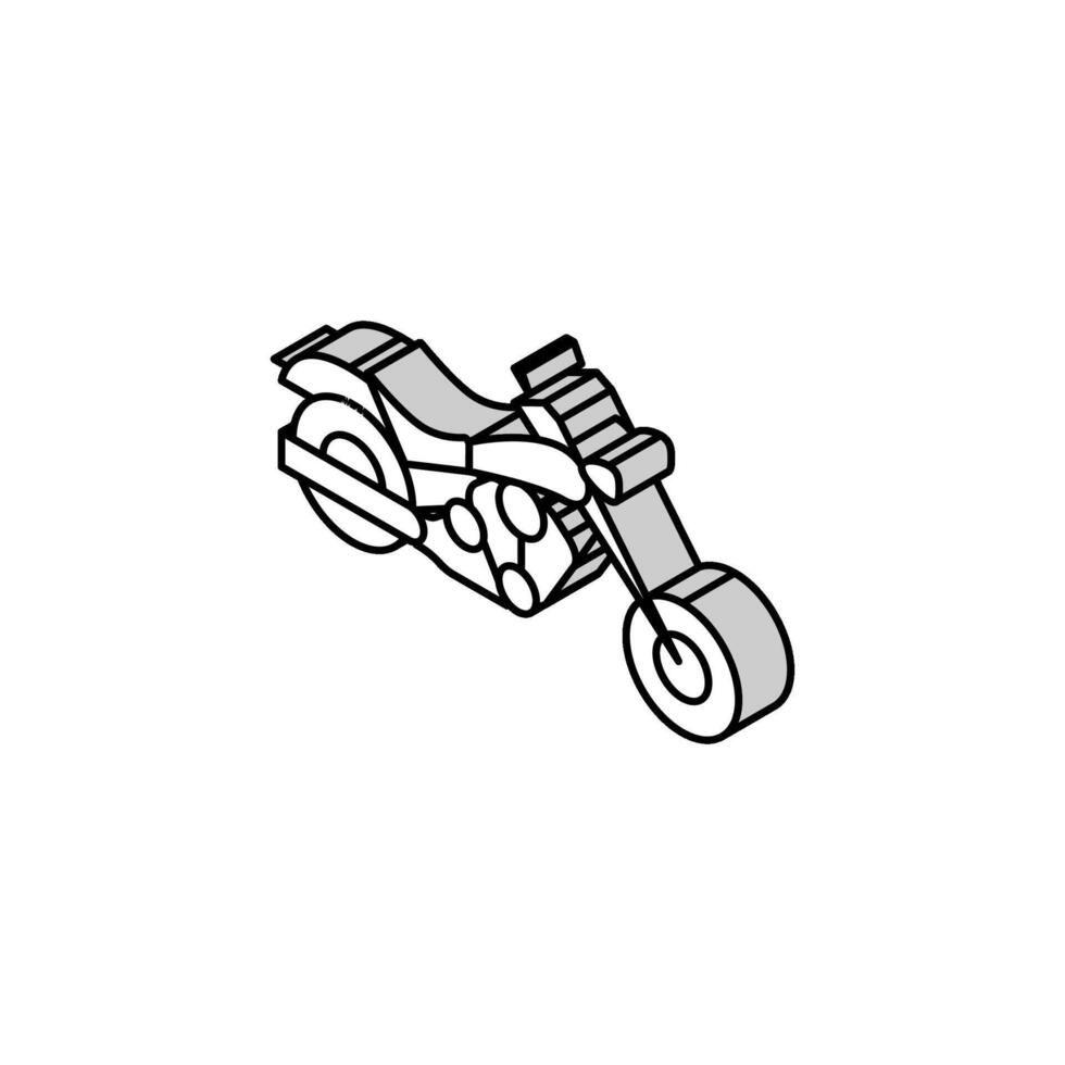 elektrisch Motorrad isometrisch Symbol Vektor Illustration