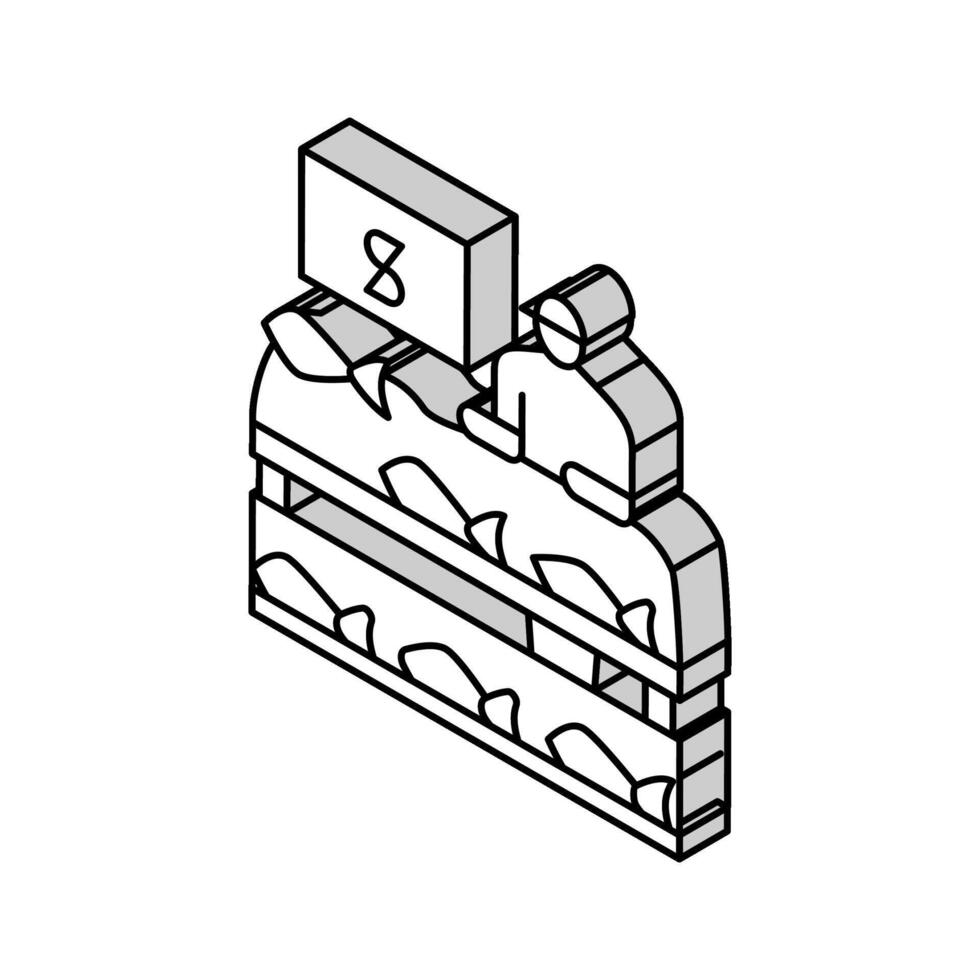 marknadsföra skaldjur isometrisk ikon vektor illustration