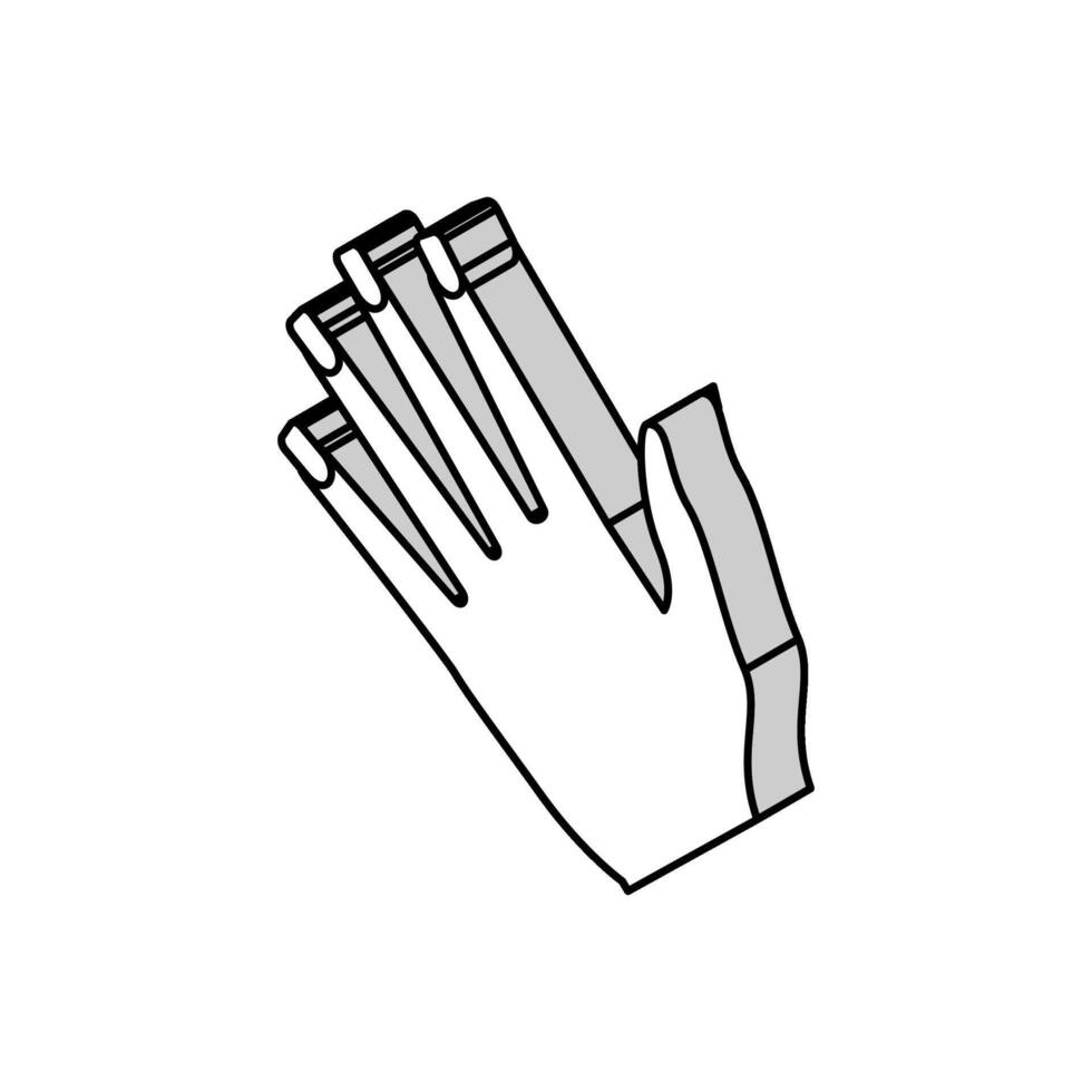 Maniküre stilvoll isometrisch Symbol Vektor Illustration