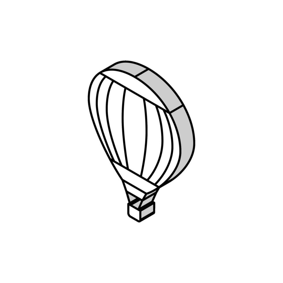 Ballon Luft Transport isometrisch Symbol Vektor Illustration