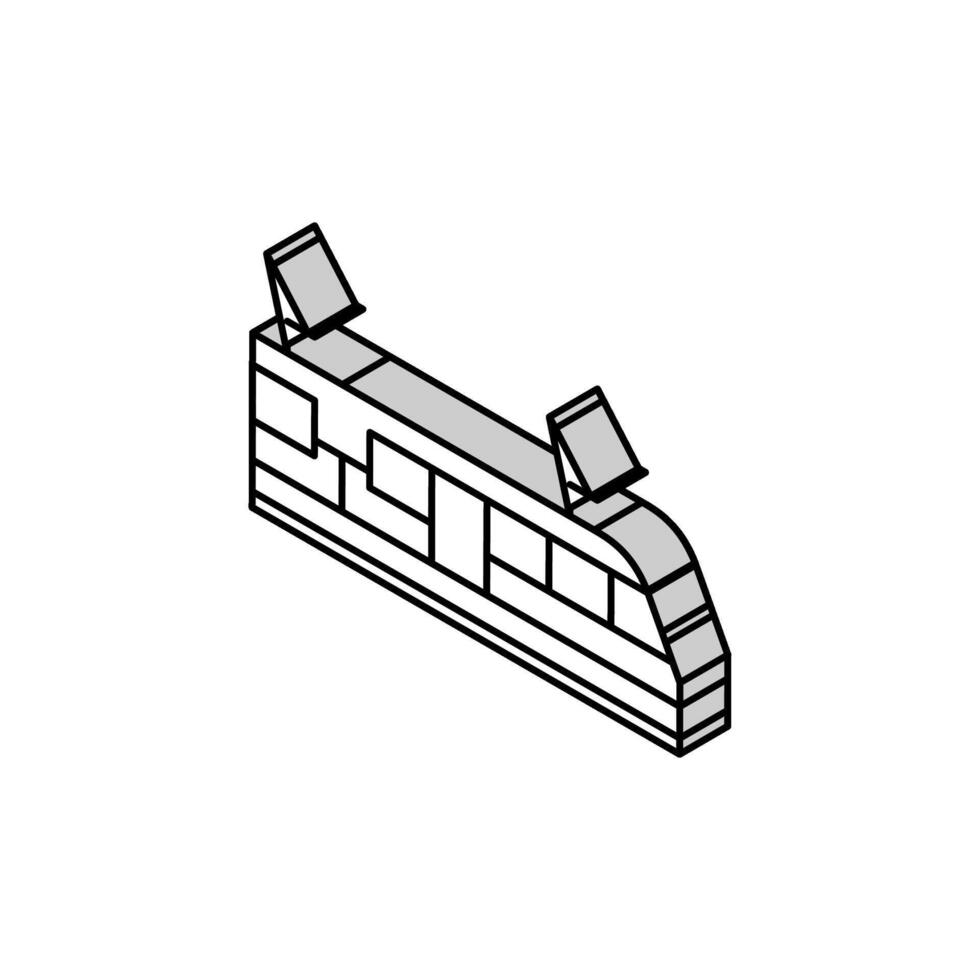 spårvagn transport isometrisk ikon vektor illustration
