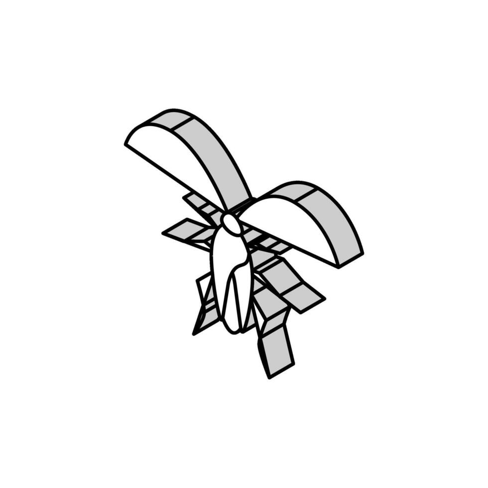 kackerlacka insekt isometrisk ikon vektor illustration