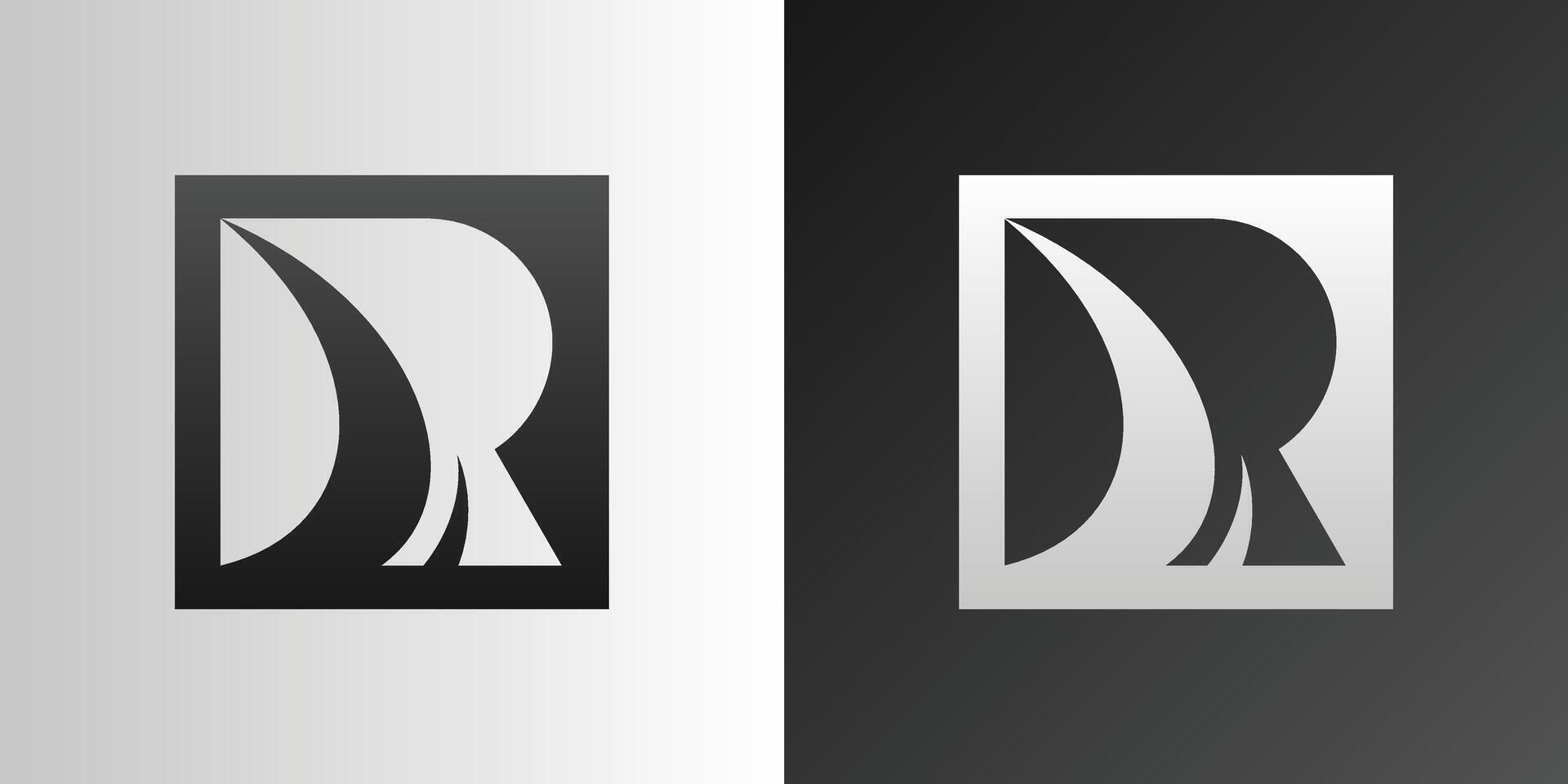 brev r abstrakt modern färgrik logotyp vektor