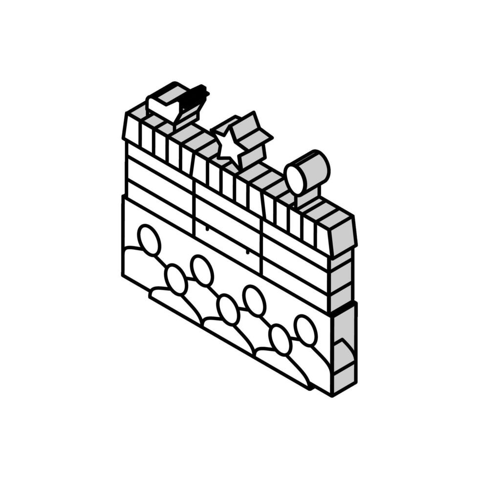 Messegelände Amüsement Park isometrisch Symbol Vektor Illustration