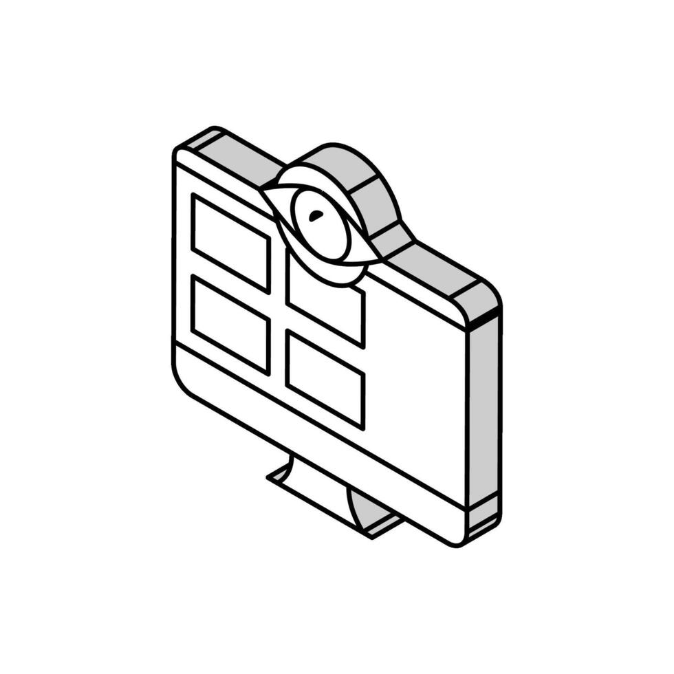 cctv Video Kamera isometrisch Symbol Vektor Illustration