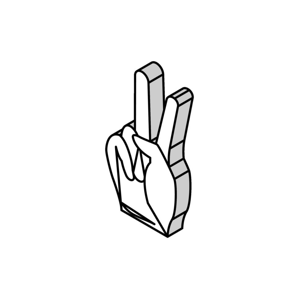fred hand gest isometrisk ikon vektor illustration