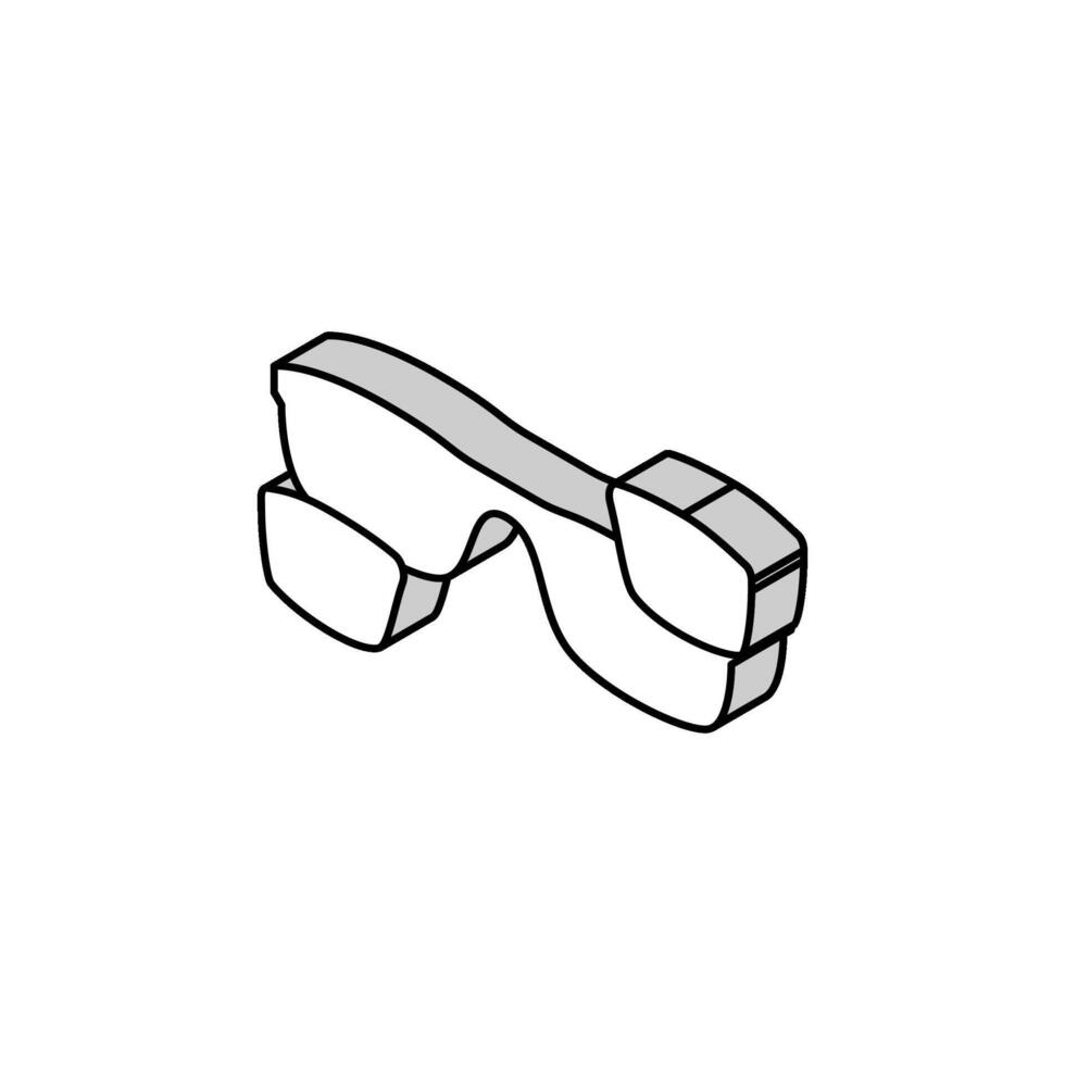 unge pojke glasögon ram isometrisk ikon vektor illustration