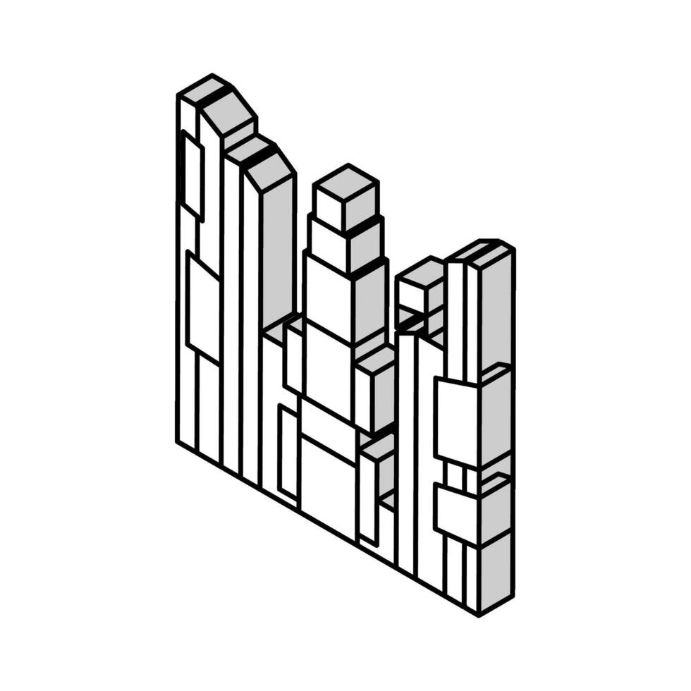 mal Platz isometrisch Symbol Vektor Illustration